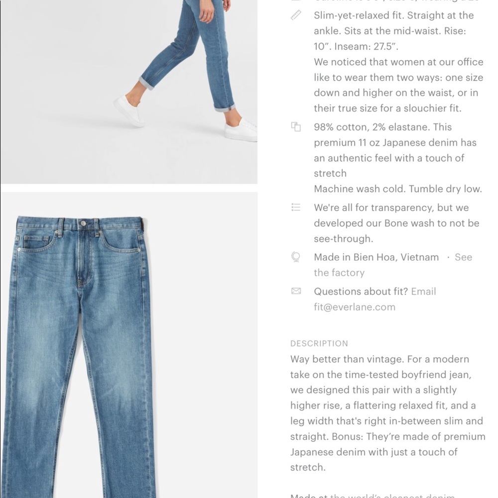 Everlane Modern Boyfriend Jean